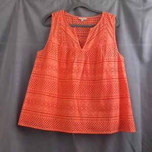 Coral tank top. Size 1X.